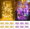 12-Pack 20 LED Christmas Twinkle Lights, 7ft Waterproof for Porch