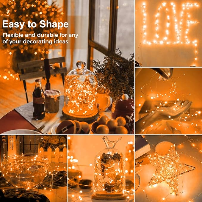 Christmas Patio String Lights 30-Pack, 7ft 20 LED Waterproof