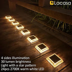 8-Pack Warm White Solar Path Lights, Outdoor Walkway LED