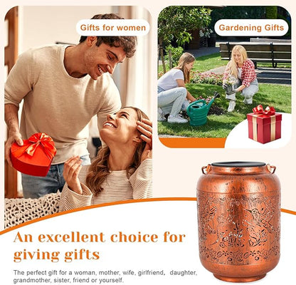 Hummingbird Solar Lanterns Outdoor Waterproof Gifts for Women Mom Grandma Garden Decor Metal Hanging Solar Lights for Yard Hummingbird Birthday Mothers Day Gardening Gifts