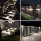 16-Pack Black Solar Patio Lights, Outdoor LED