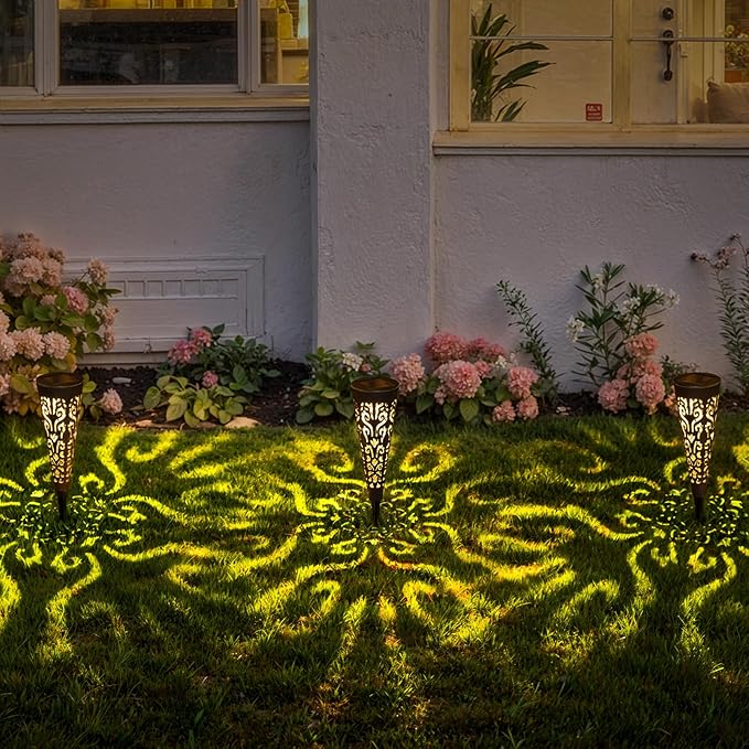 Solar Garden Path Lights 6-Pack, Waterproof