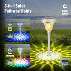 8-Pack Solar Landscape Lights for Driveway