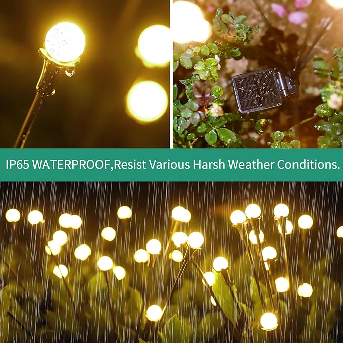 Solar Flat Disk Lights 4-Pack, Waterproof Garden