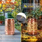 Decorative Mushroom Solar Lanterns for Patio, Waterproof LED