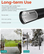 2-Pack 9ft String Light Poles, Heavy-Duty Metal Stands