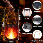 Hanging Solar Lantern Set 2-Pack, Charming Backyard Lighting