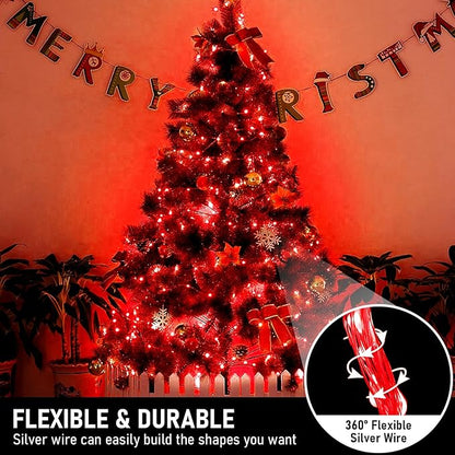 8-Pack Christmas String Lights, 16ft 50 LED Waterproof Twinkle Lights