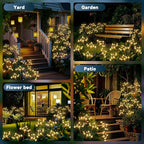 2-Pack Solar Pathway Lights, Waterproof LED Driveway Lights