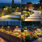 2-Pack Solar Pathway Lights, Waterproof LED Walkway Lights