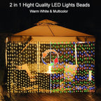 Outdoor String Lights, 8ft Warm White Waterproof LED