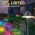 6-Pack Solar Pathway Lights, Waterproof LED Garden Lights
