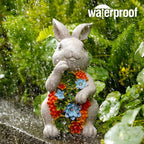 Solar Bunny Statue Light, Yard Decor
