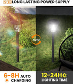 6-Pack IP65 Solar Landscape Lights for Yard