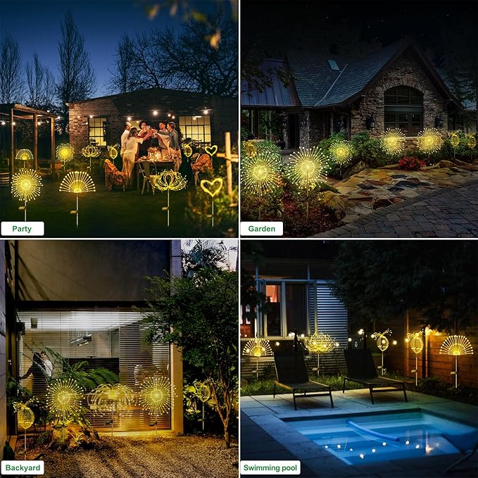 2-Pack Solar Landscape Lights for Yard
