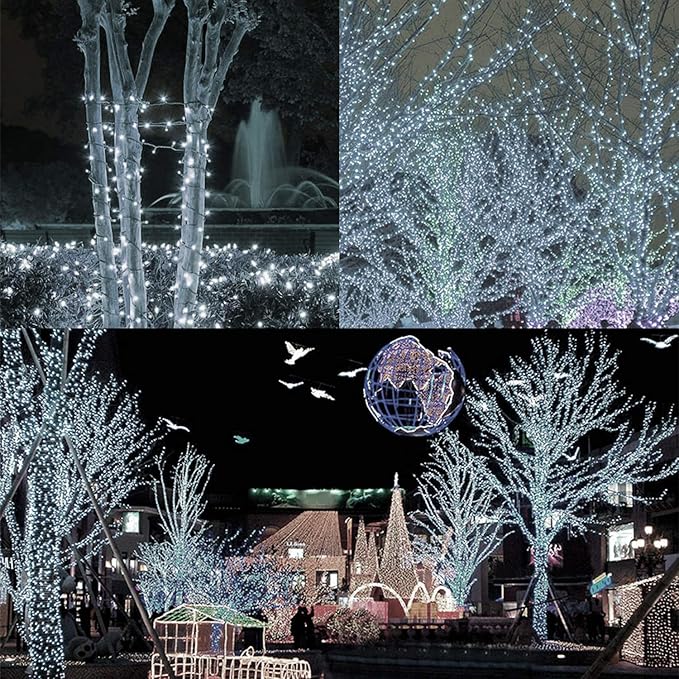 300 LED Christmas Twinkle Lights, 5ft Waterproof for Porch