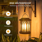 4-Pack Decorative Backyard Solar Lanterns for Garden, Waterproof LED