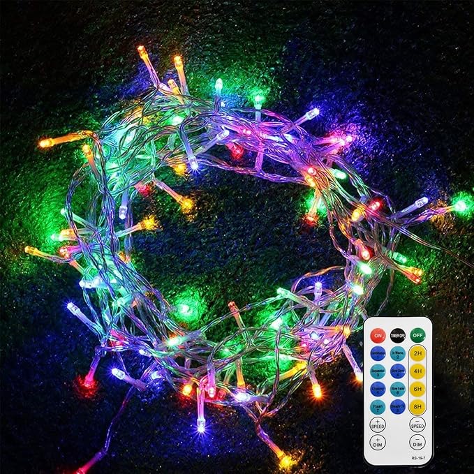 Christmas LED String Lights, Waterproof Timer Lights
