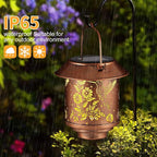 Hummingbird Solar Lantern Set, Elegant Patio Lighting