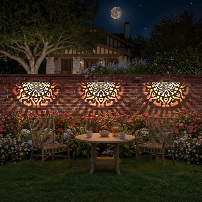 Solar Step Lights 6-Pack, Waterproof Wall