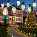 9 LED Christmas Twinkle Lights, 26ft Waterproof for Patio