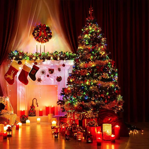 100 LED Christmas Twinkle Lights, 33ft Waterproof for Patio
