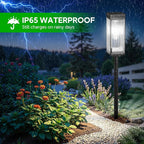 4-Pack Cool White Solar Path Lights, Outdoor Garden LED