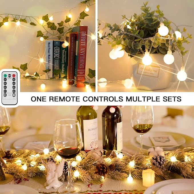 Christmas Backyard String Lights, 50 LED Waterproof