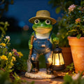 11" Solar Frog Garden Statue Light, Outdoor Decor