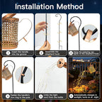 Courtyard Solar Lantern Set, Classic Backyard Lighting