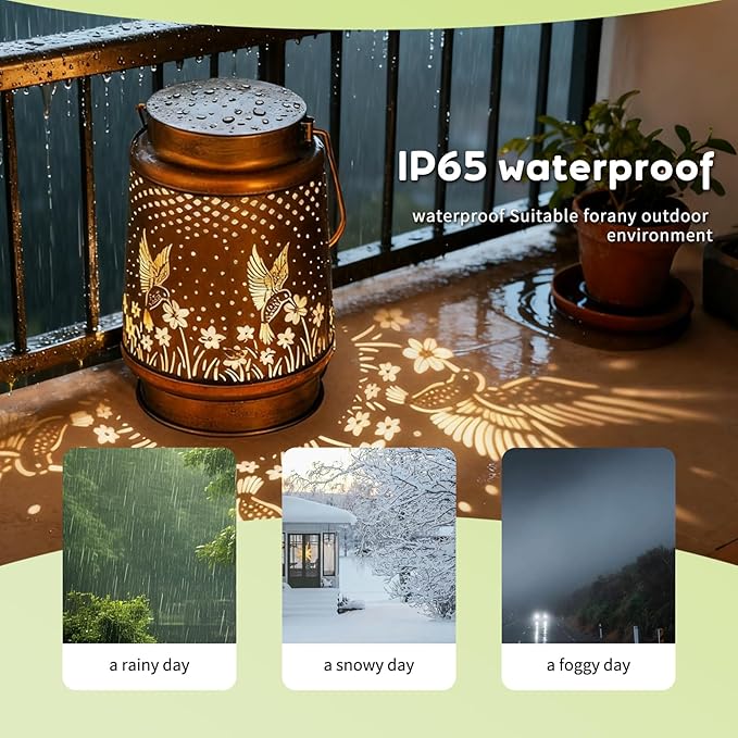 Christmas Gifts Lantern Outdoor Waterproof Decorations Garden Decor, Christmas Birthday Gifts for Women, Mom, Grandma Decorative Garden for Patio Yard Lawn Front Porch Gardening Gifts