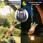 Solar Rabbit Garden Statue Light, Outdoor Decor