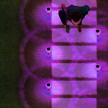 Solar Lights Outdoor Pathway Waterproof 8 Pack Purple LED Acrylic Mushroom Decorative Garden Lights for Yard Landscape Patio Outside Decorations