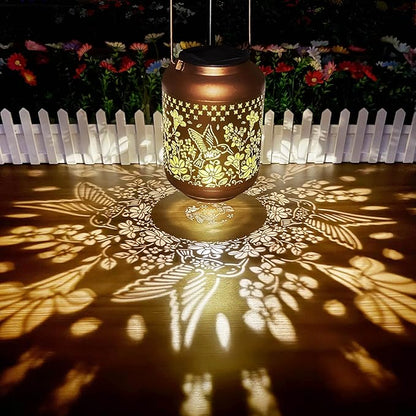 Solar Lanterns Outdoor Waterproof, Hummingbird Hanging Solar Lantern Garden Decor Birthday Gifts for Women Mom Grandma, Metal Solar Powered Lanterns Garden Decoration for Yard, Patio, Backyard, Porch