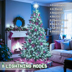 100 LED Christmas Twinkle Lights, 33ft Waterproof for Yard