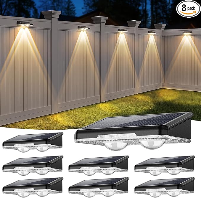 8-Pack Solar Yard Step Lights, Waterproof