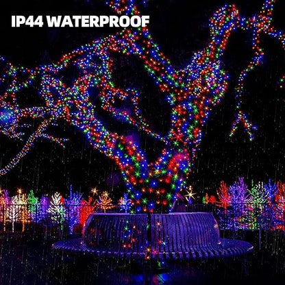 2-Pack 32ft Christmas LED String Lights, Waterproof Timer Lights