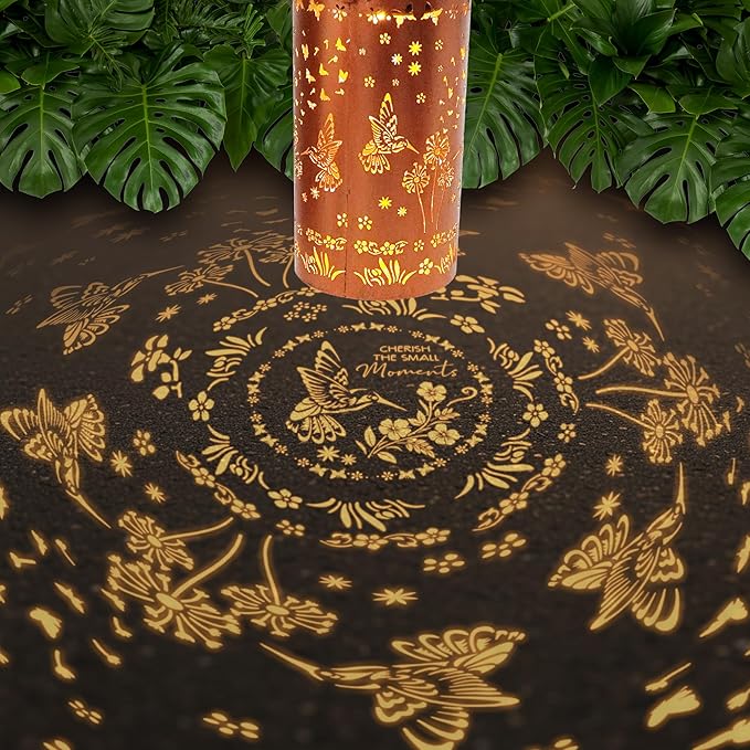 FLAGWIX Hummingbird Solar Lanterns Outdoor Waterproof Garden Decor for Outside Gifts for Women Men Birthday Gifts for Mom Grandma Decorative Lanterns for Yard Patio Balcony Porch