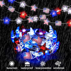 Patriotic Star Fairy Lights 16ft, Battery LED