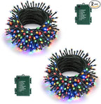 Christmas Fairy Lights 2-Pack, 33ft 100 LED Battery Twinkle Lights