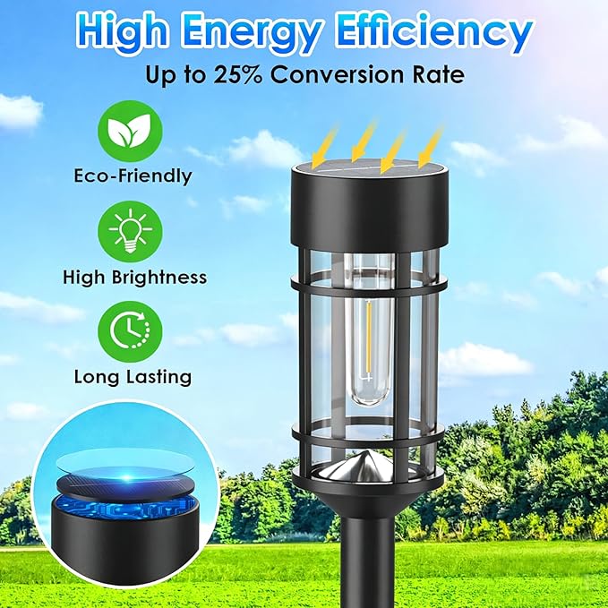Solar Driveway Path Lights 8-Pack, Waterproof