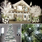 Christmas Patio String Lights 4-Pack, 17ft 50 LED Waterproof