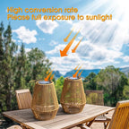 2-Pack Courtyard Solar Backyard Lanterns, Elegant Waterproof LED