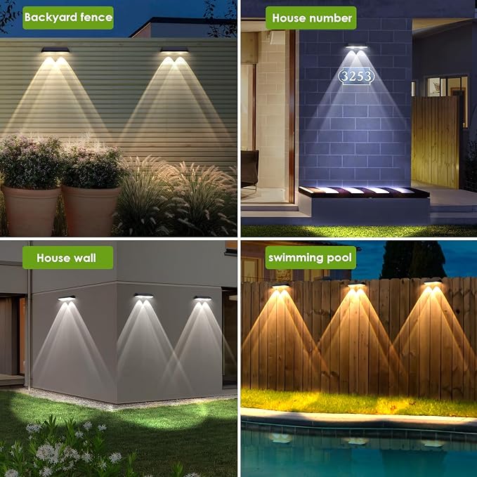 8-Pack Modern Solar Yard Lights, Outdoor LED