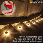 8-Pack Warm White Solar Path Lights, Outdoor Walkway LED