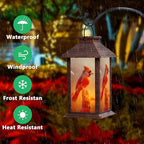 Solar Cardinal Lanterns, Backyard Hanging LED Decor