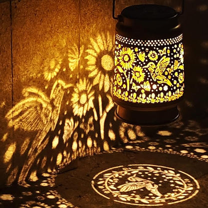 Solar Lanterns Outdoor Waterproof, Garden Decor Metal High Brightness LED Light, Solar Hanging Lantern for Garden,Yard,Patio,Lawn, Landscaping (Hummingbird )