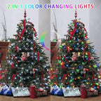 Christmas Porch String Lights 2-Pack, 66ft 200 LED Waterproof