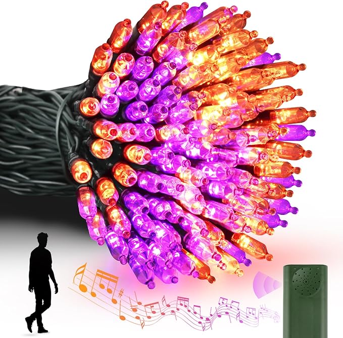100 LED Halloween Fairy Lights, Battery Timer