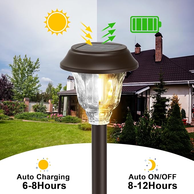 6-Pack Solar Landscape Lights for Garden